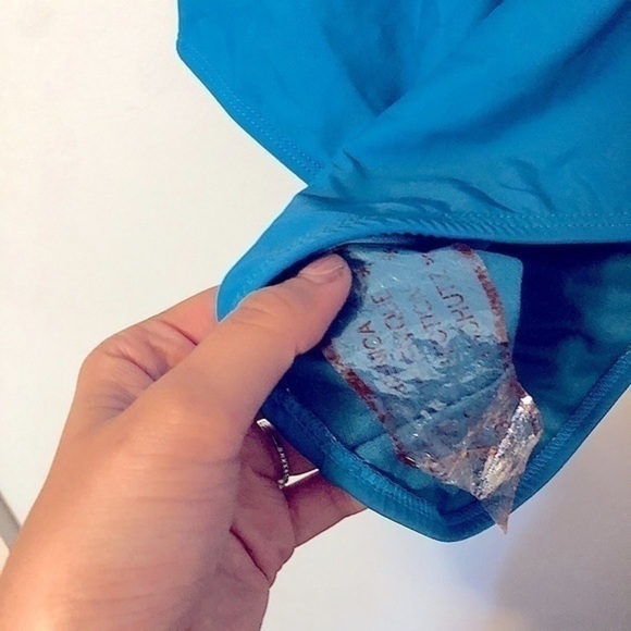 Vigoss NWOT Teal Blue Button Down Embroidered One Piece Bathing Suit Size Medium - Picture 12 of 13